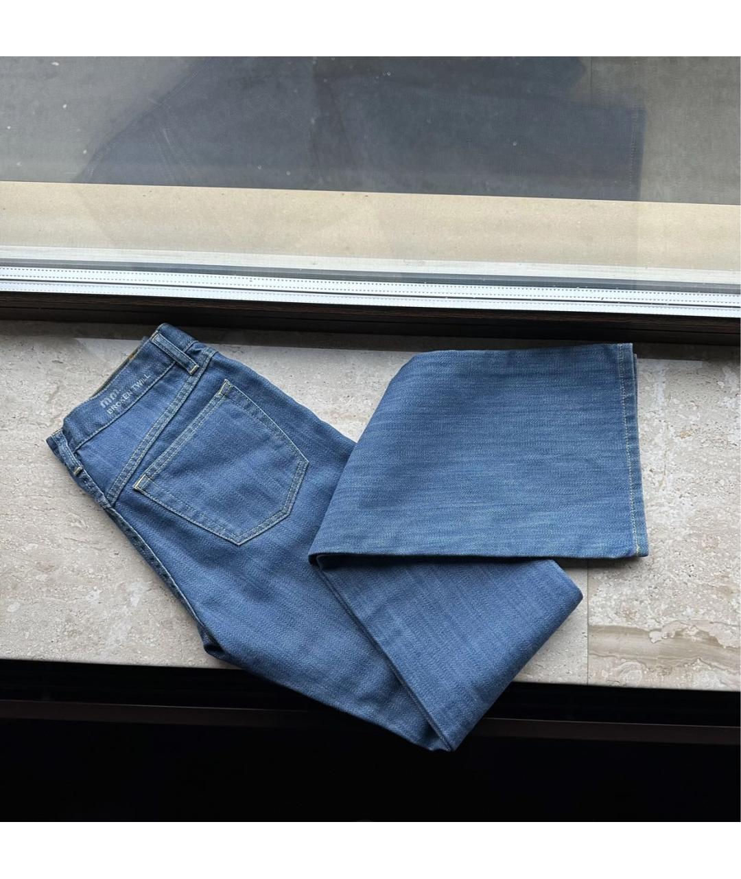 MIU MIU Синие хлопковые джинсы клеш, фото 2