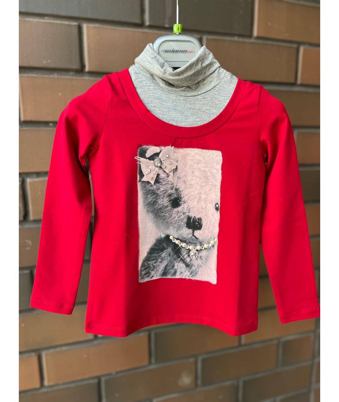 LOREDANA Красный хлопковый детская футболка / топ, фото 3