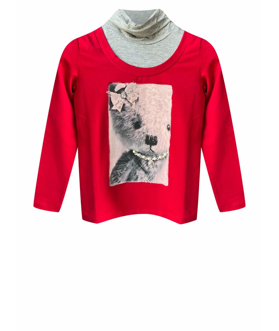 LOREDANA Красный хлопковый детская футболка / топ, фото 1