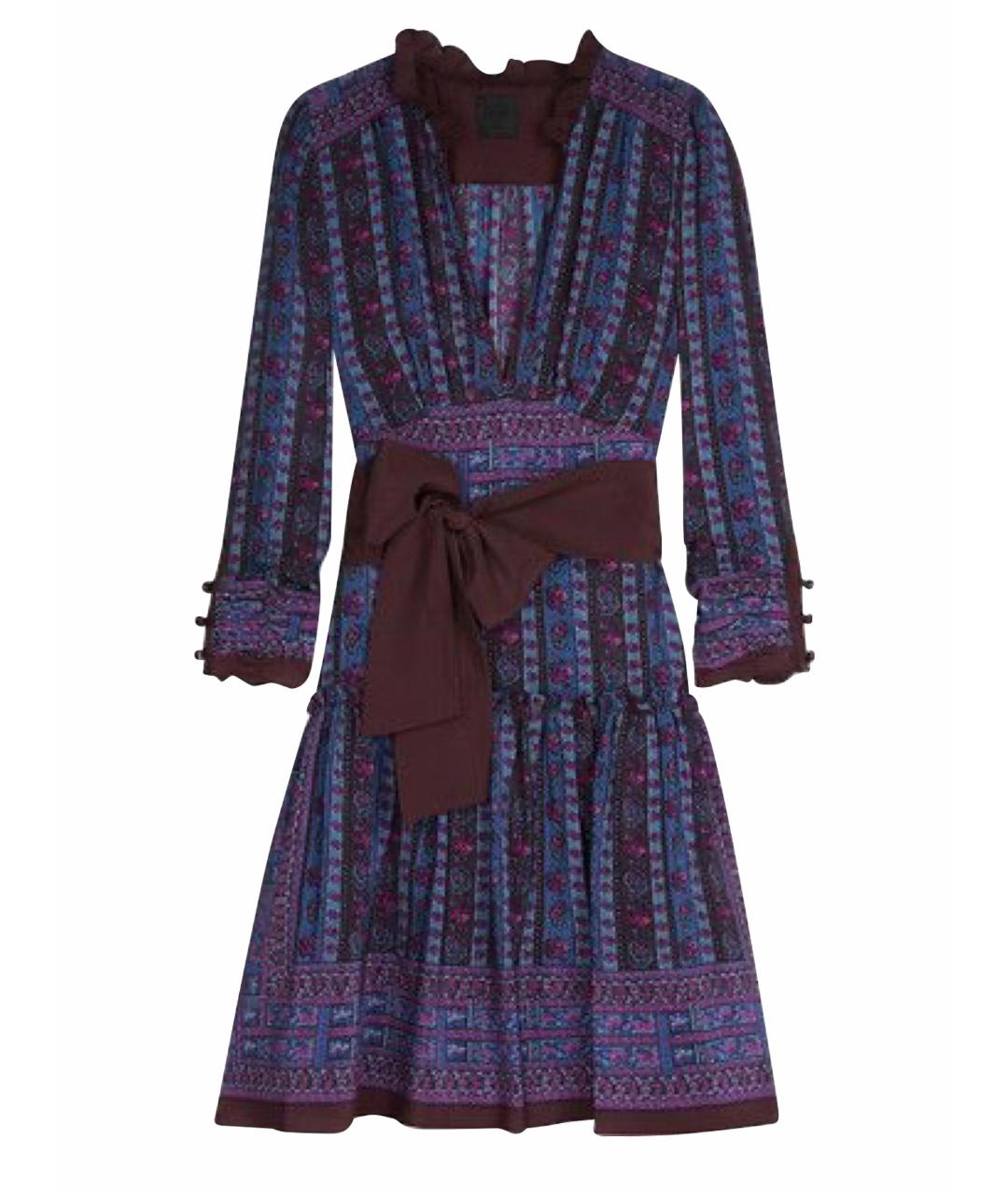 ANNA SUI Мульти шелковое повседневное платье, фото 1