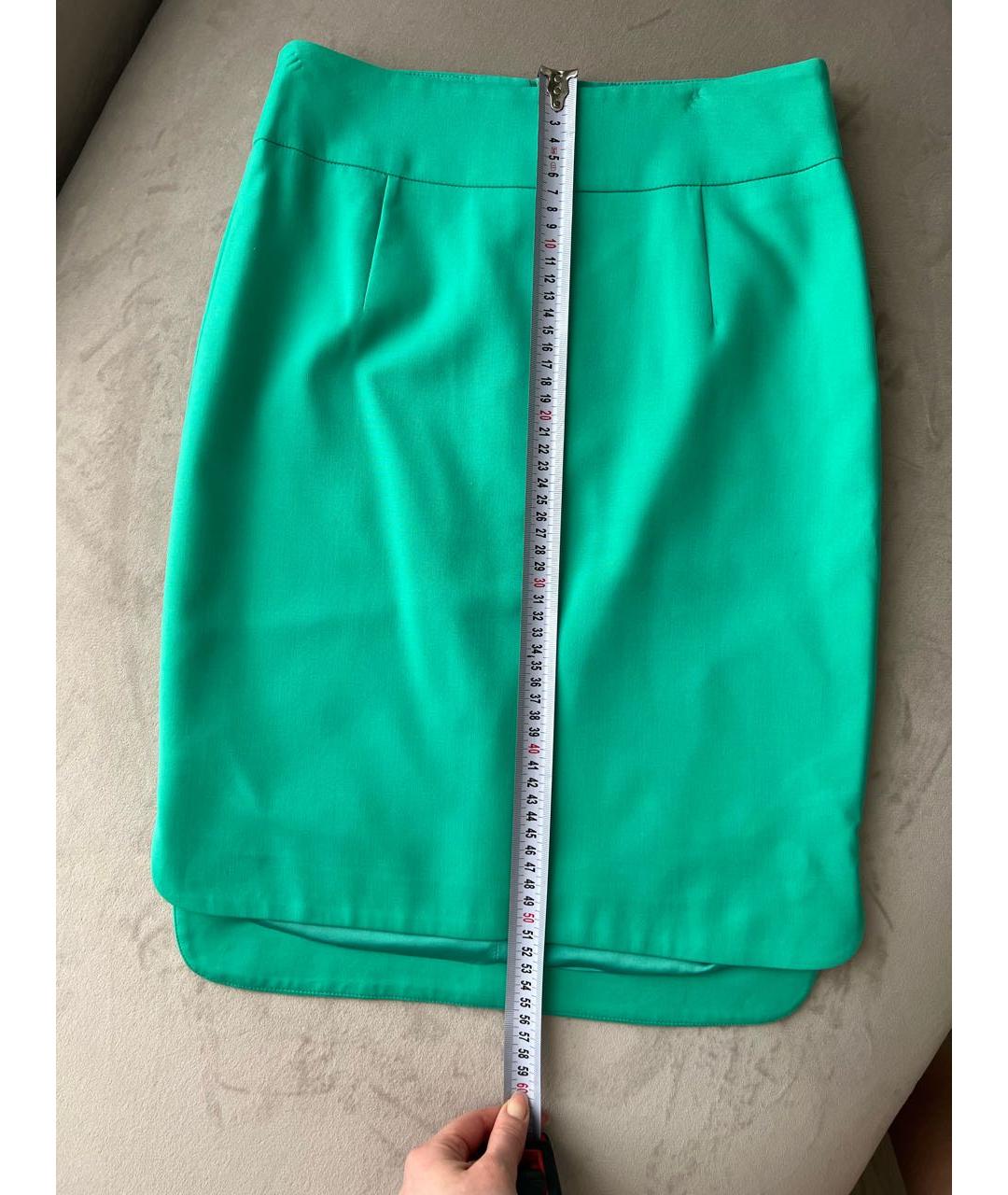 MAX&CO Зеленая полиэстеровая юбка миди, фото 5
