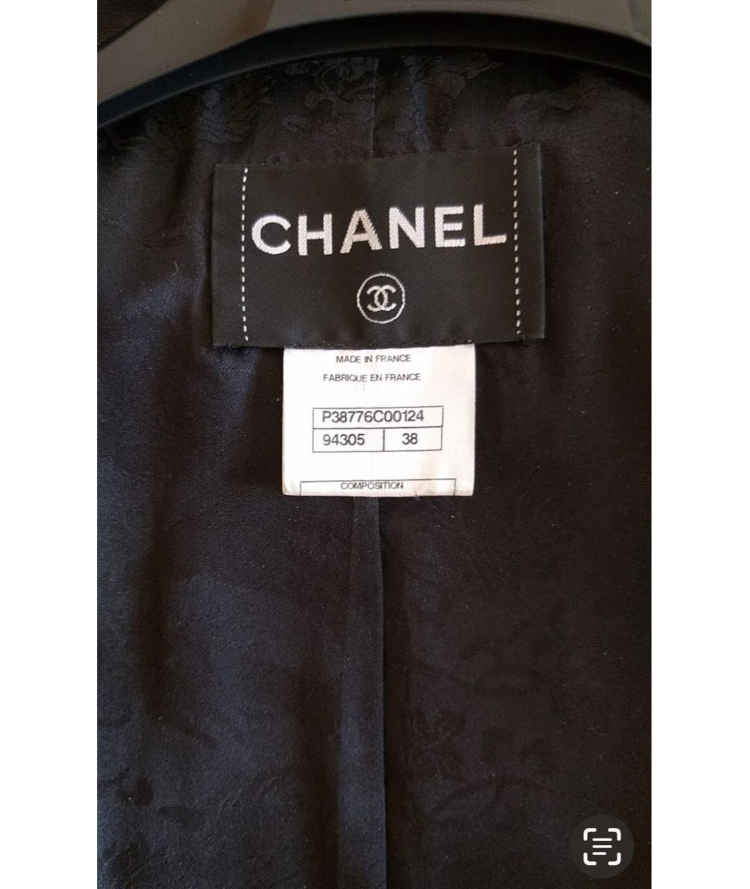 CHANEL PRE-OWNED Черный кожаный жакет/пиджак, фото 8