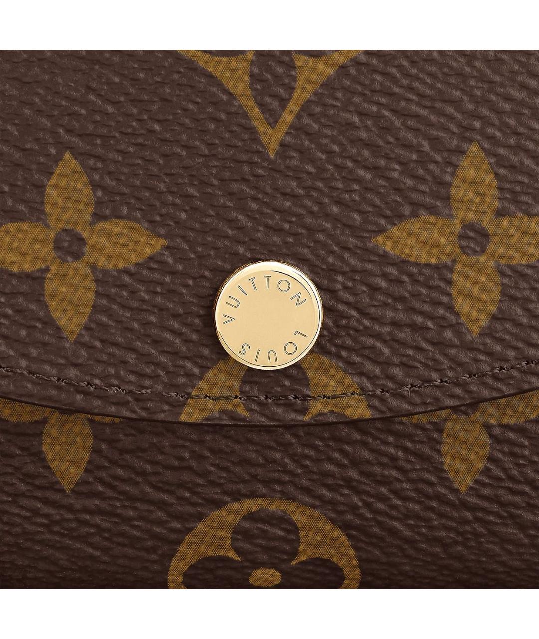 LOUIS VUITTON Розовый кожаный кошелек, фото 4