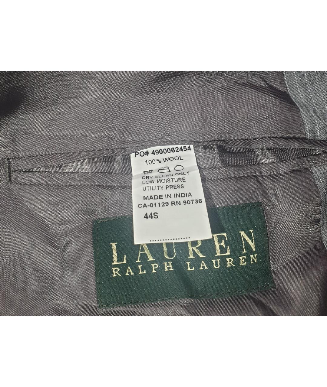 RALPH LAUREN Серый шерстяной пиджак, фото 4