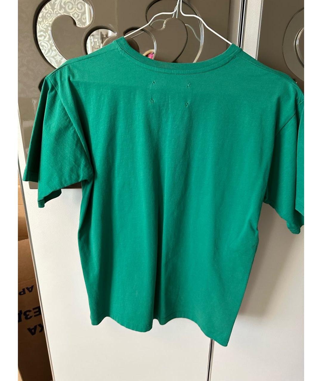 ALBERTA FERRETTI Зеленая хлопковая футболка, фото 2