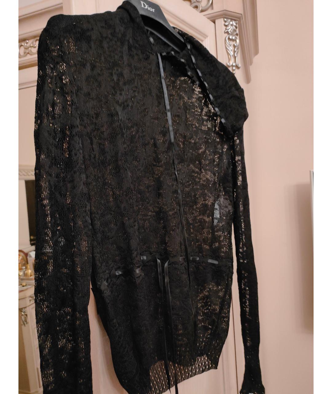 CHRISTIAN DIOR PRE-OWNED Черная кружевная блузы, фото 8