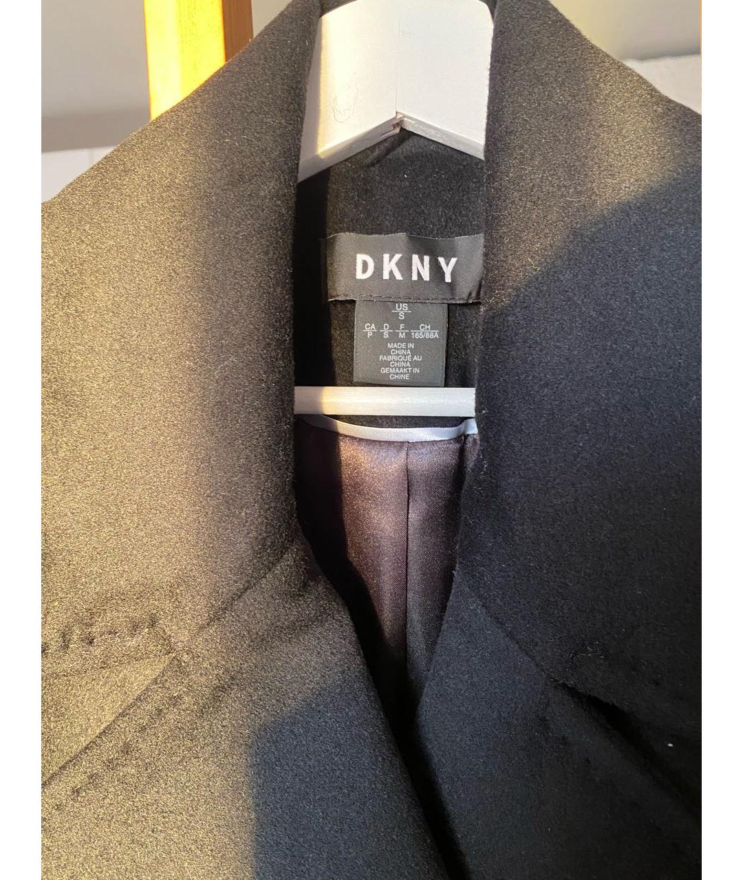 DKNY Черное шерстяное пальто, фото 4