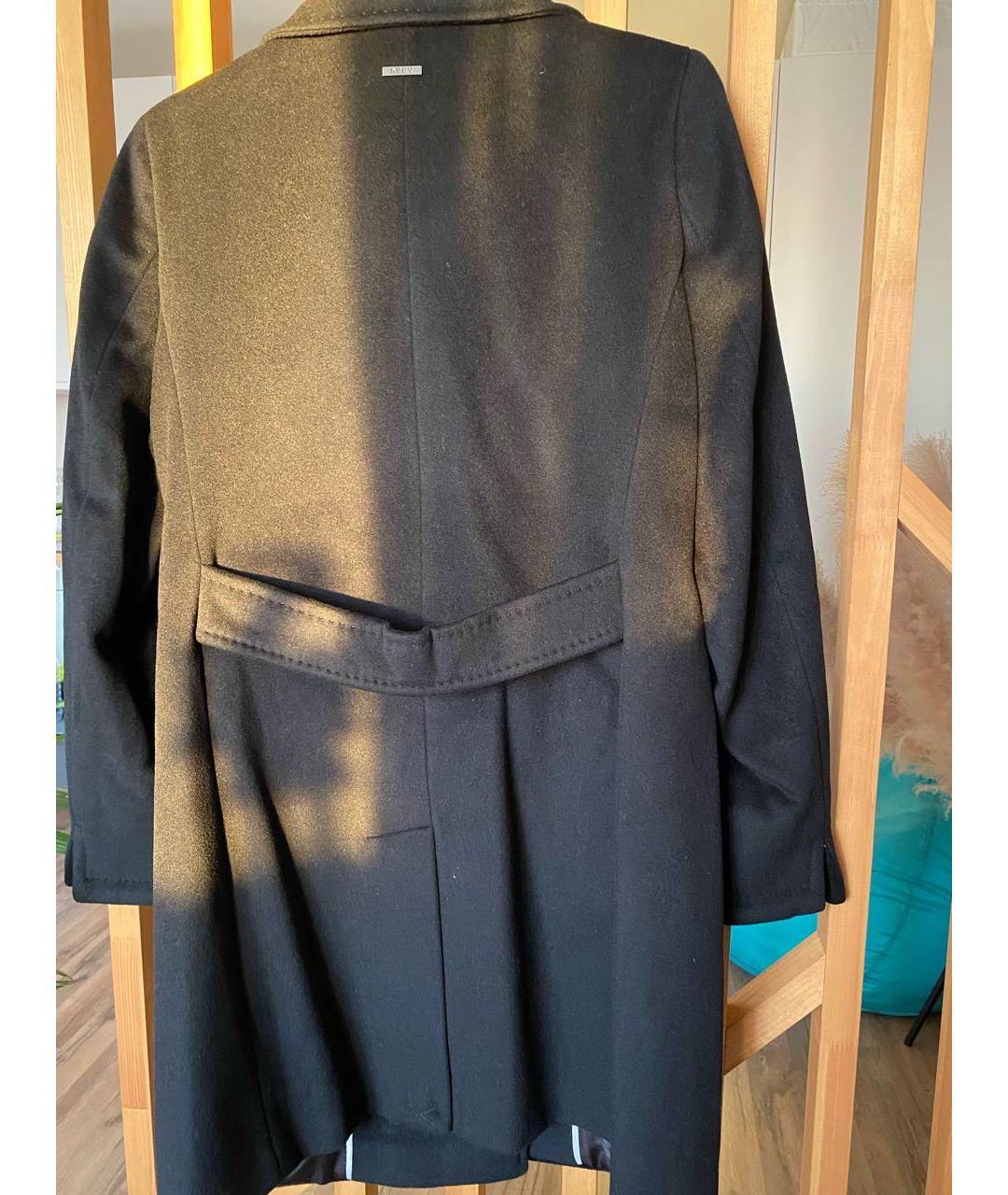 DKNY Черное шерстяное пальто, фото 2