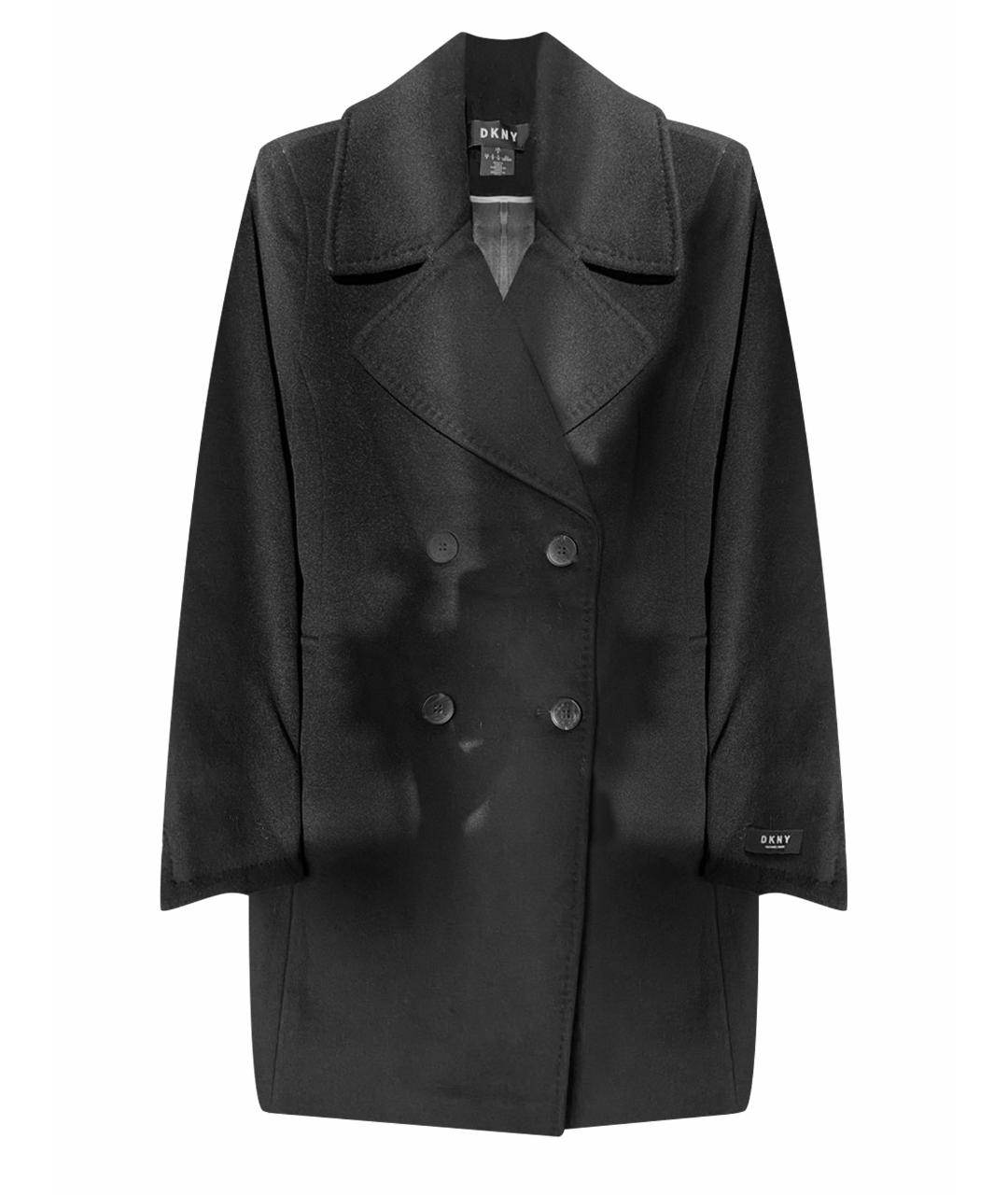 DKNY Черное шерстяное пальто, фото 1