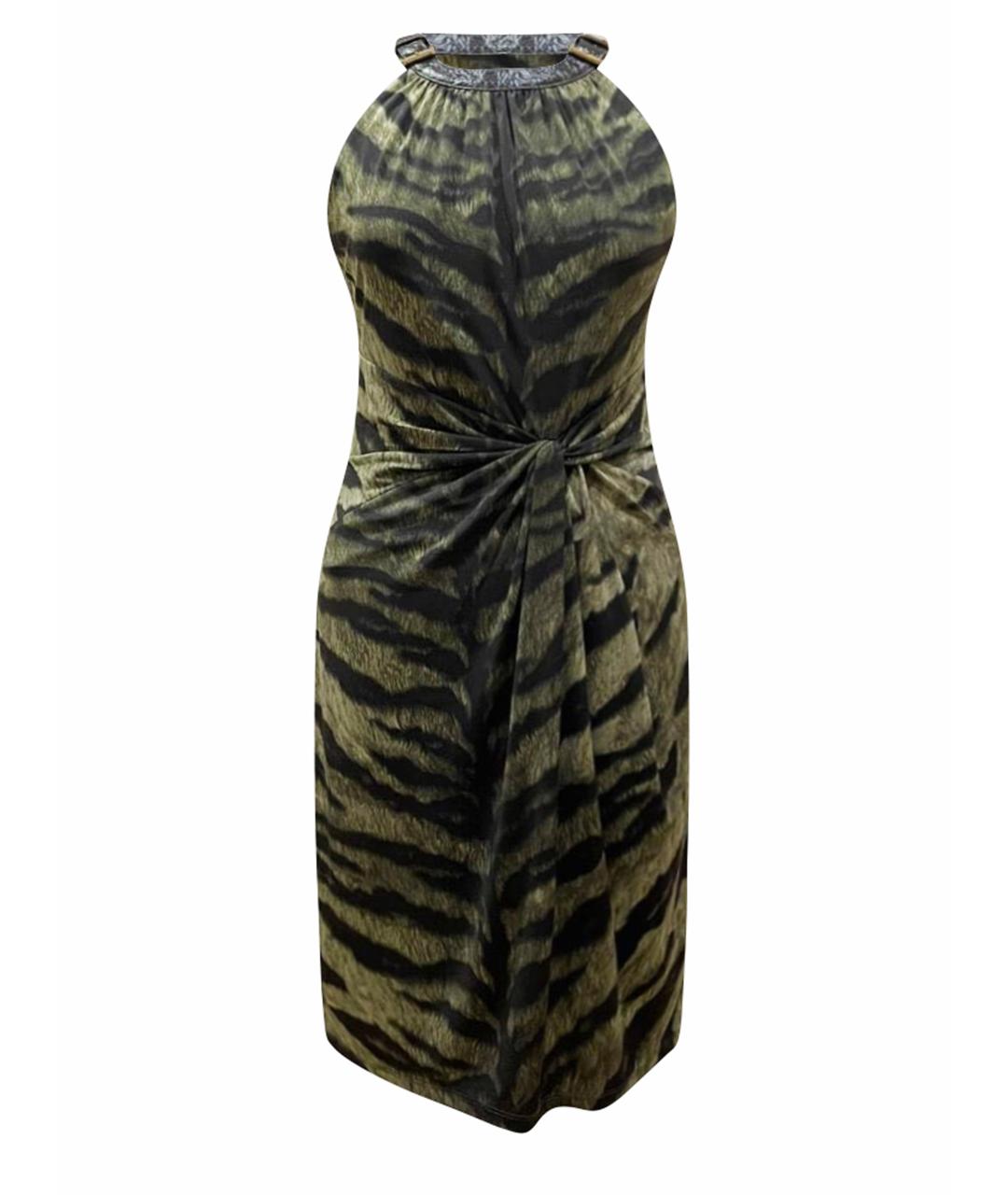 MICHAEL KORS Хаки полиэстеровое коктейльное платье, фото 1