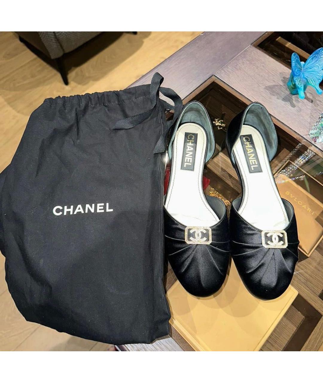 CHANEL PRE-OWNED Черные лодочки на низком каблуке, фото 2