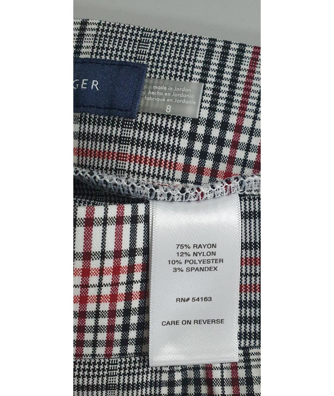 TOMMY HILFIGER Мульти вискозные брюки узкие, фото 4