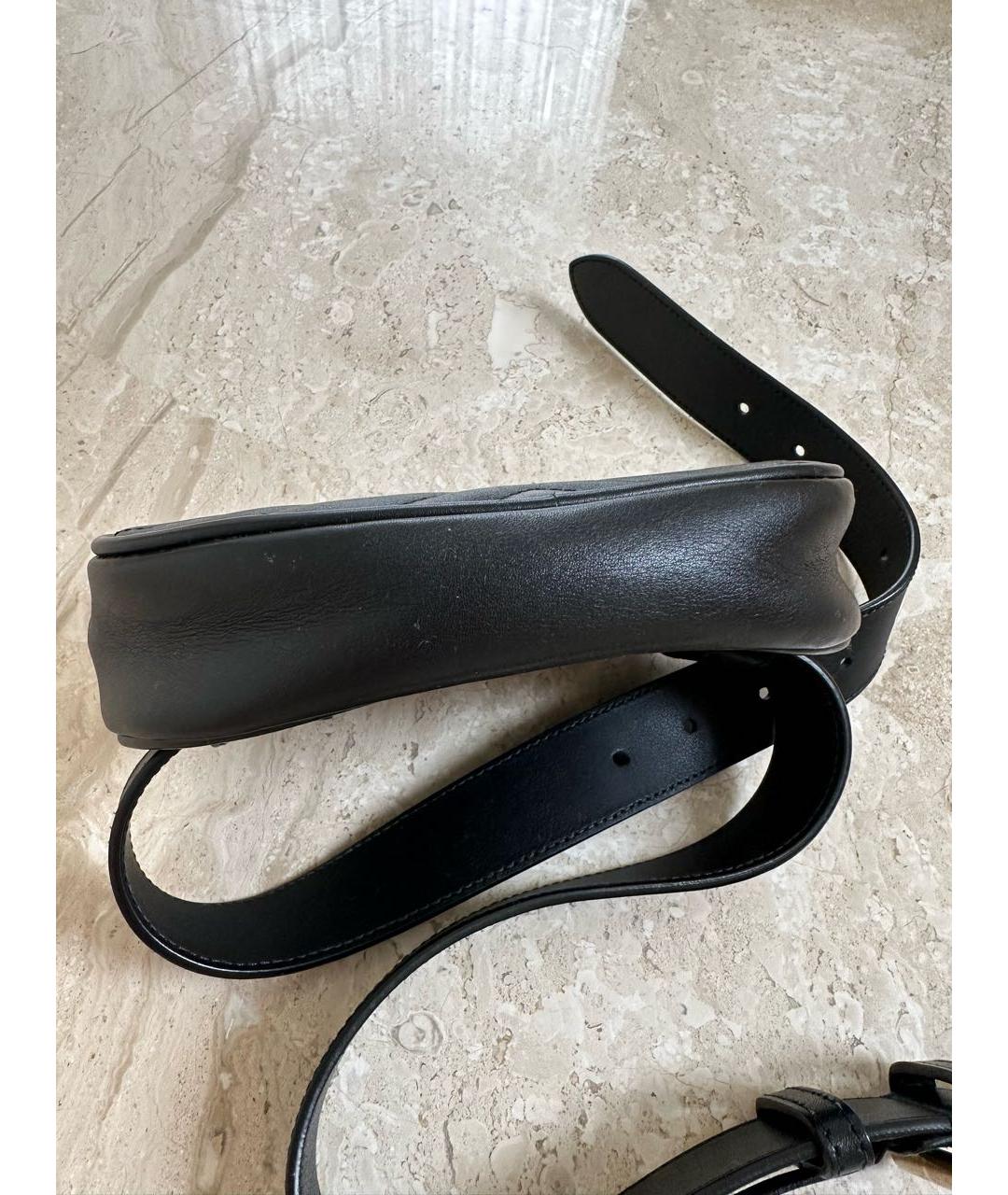 GUCCI Черная кожаная поясная сумка, фото 3