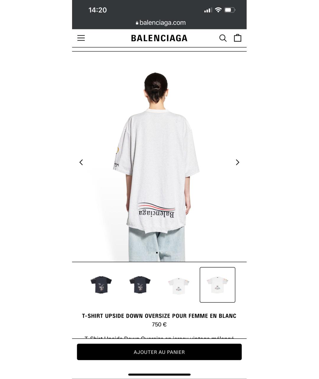 Tee shirt balenciaga femme online