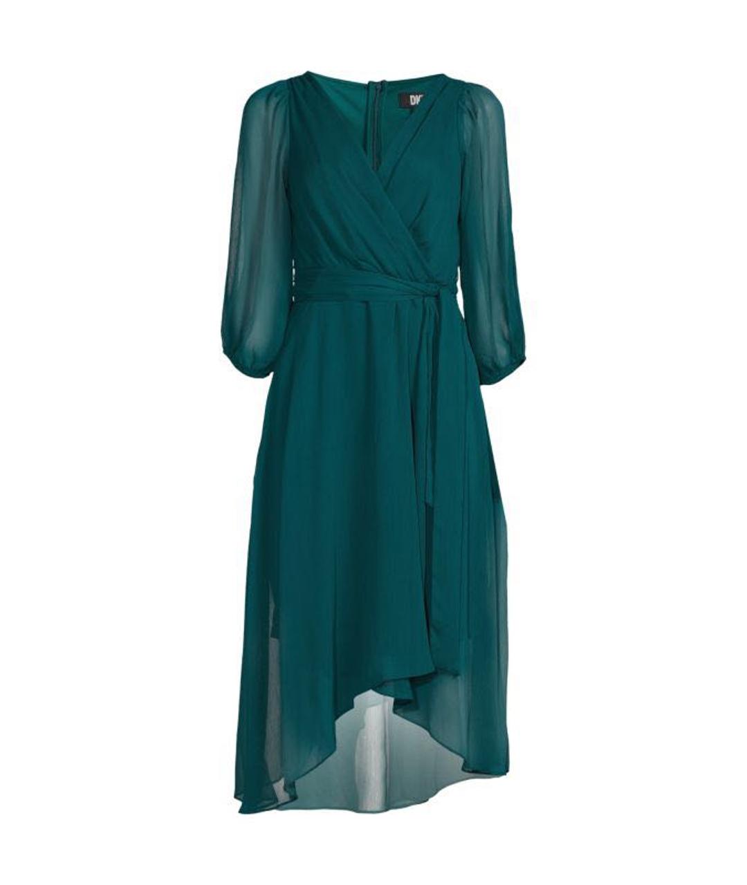 DONNA KARAN Зеленые полиэстеровое коктейльное платье, фото 1