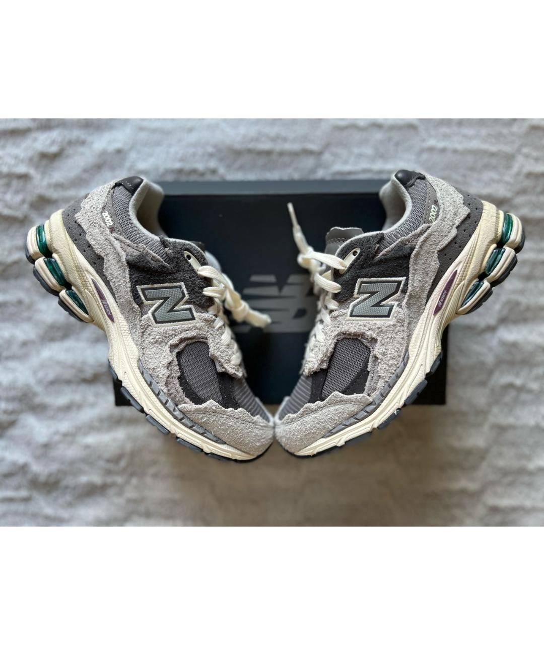 NEW BALANCE Серые замшевые кроссовки, фото 2
