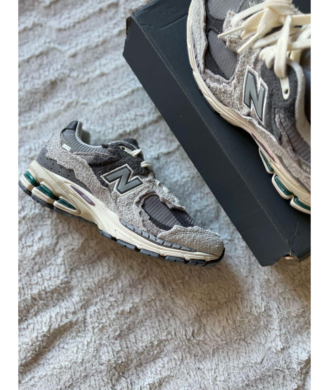 NEW BALANCE Серые замшевые кроссовки, фото 7
