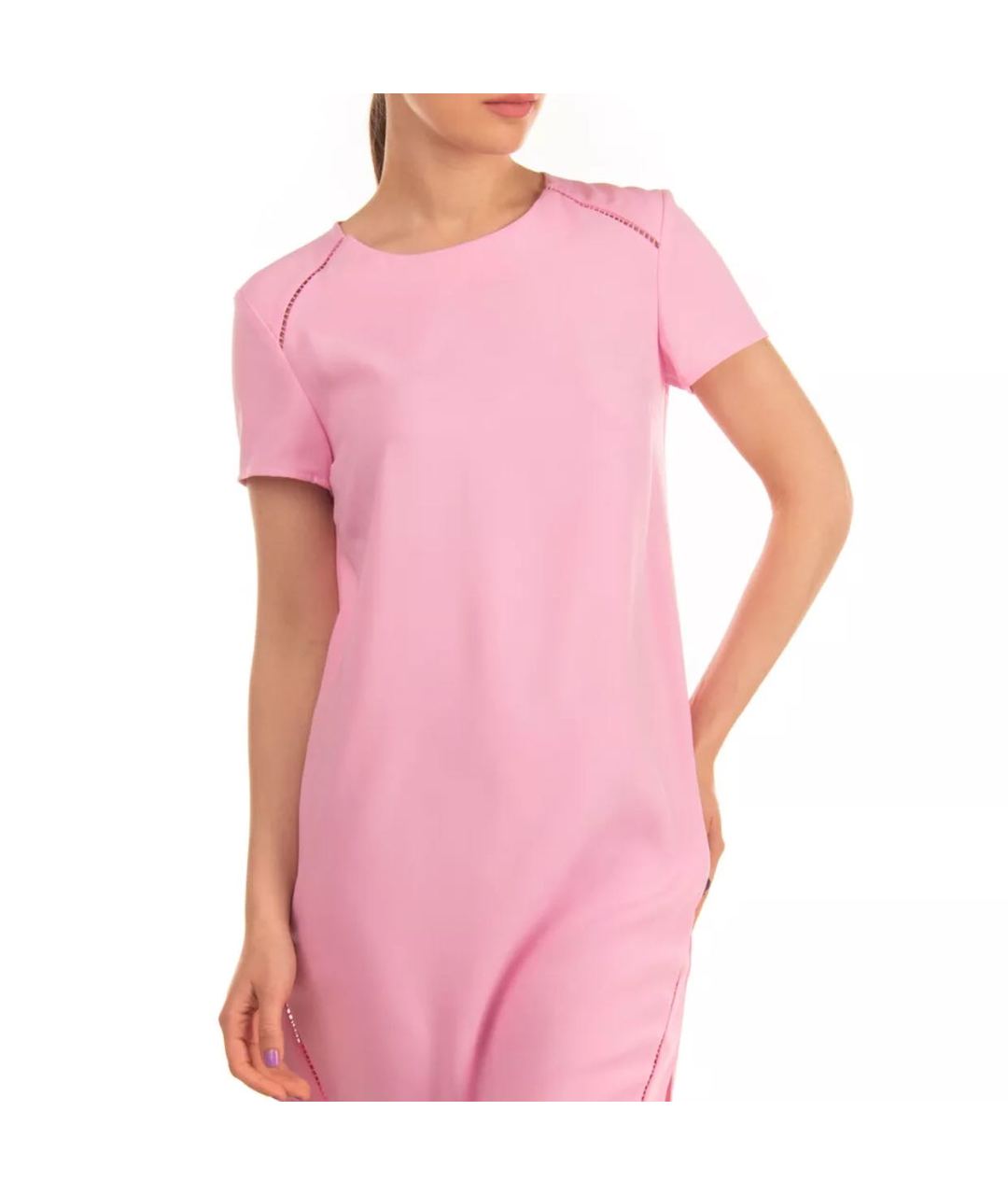 TRUSSARDI JEANS Розовое полиамидовое повседневное платье, фото 6