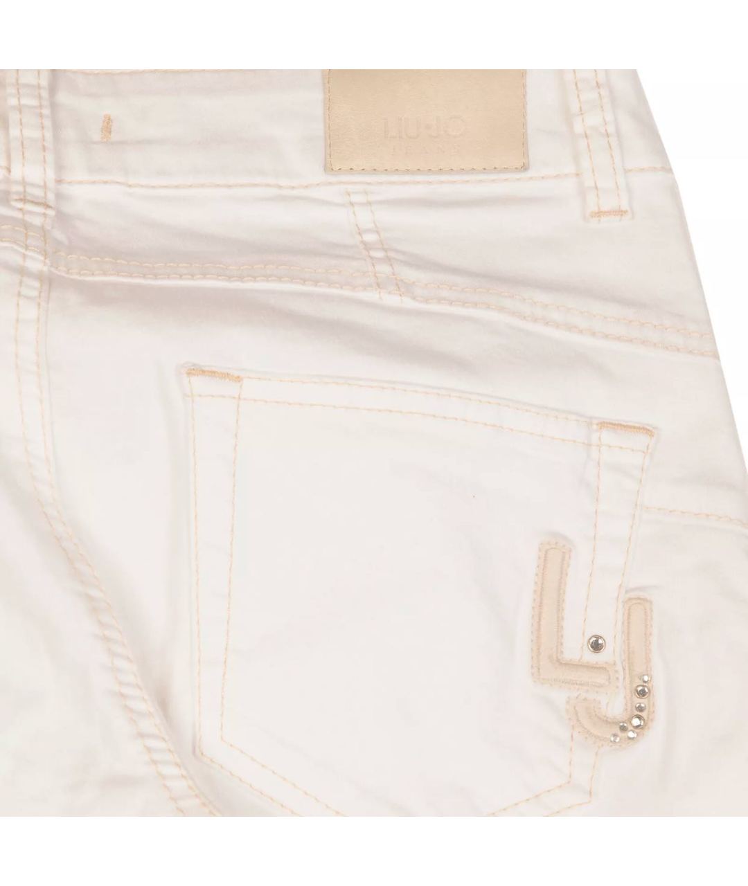 LIU JO Белые хлопковые джинсы слим, фото 3