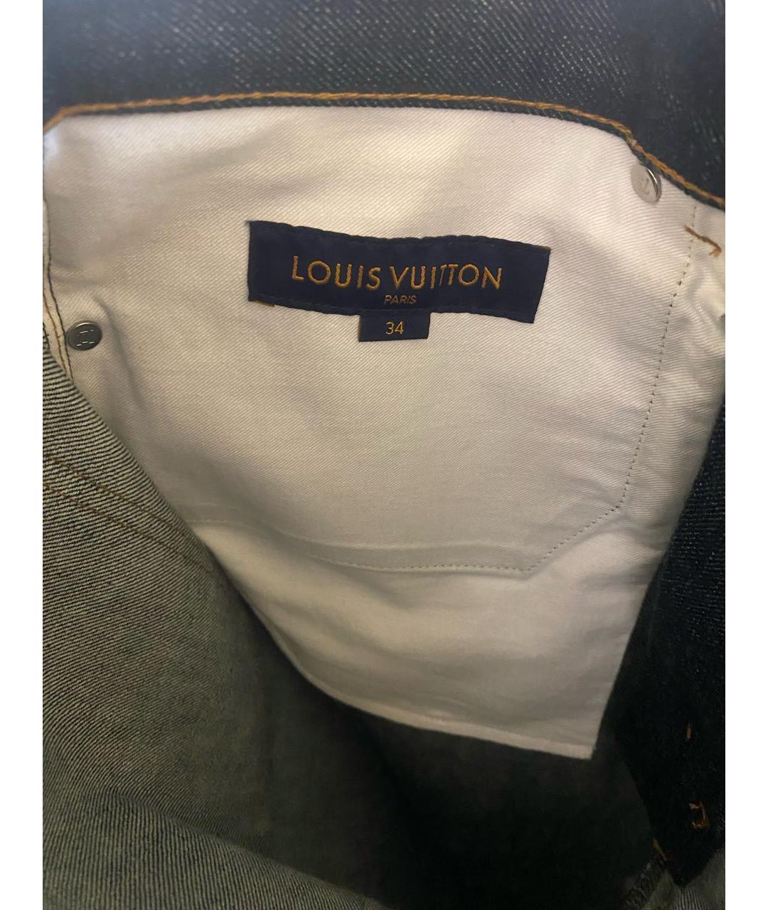 LOUIS VUITTON PRE-OWNED Темно-синие прямые джинсы, фото 3