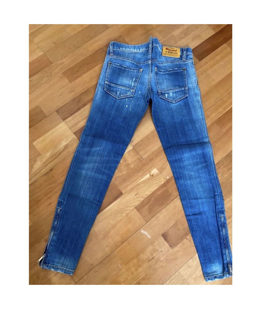 DSQUARED2 Синие джинсы слим, фото 2
