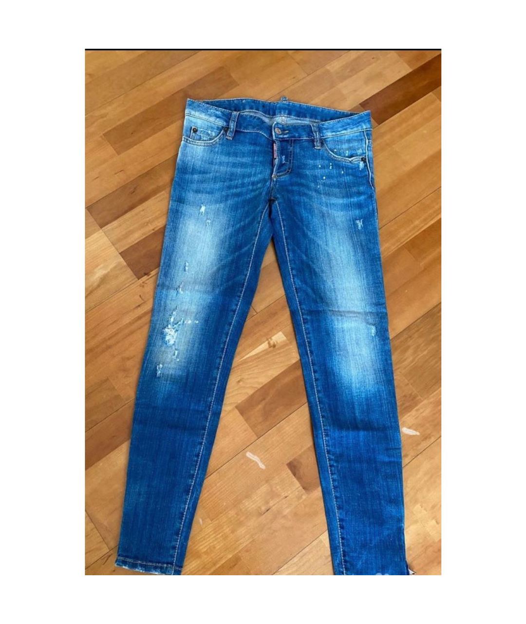 DSQUARED2 Синие джинсы слим, фото 3