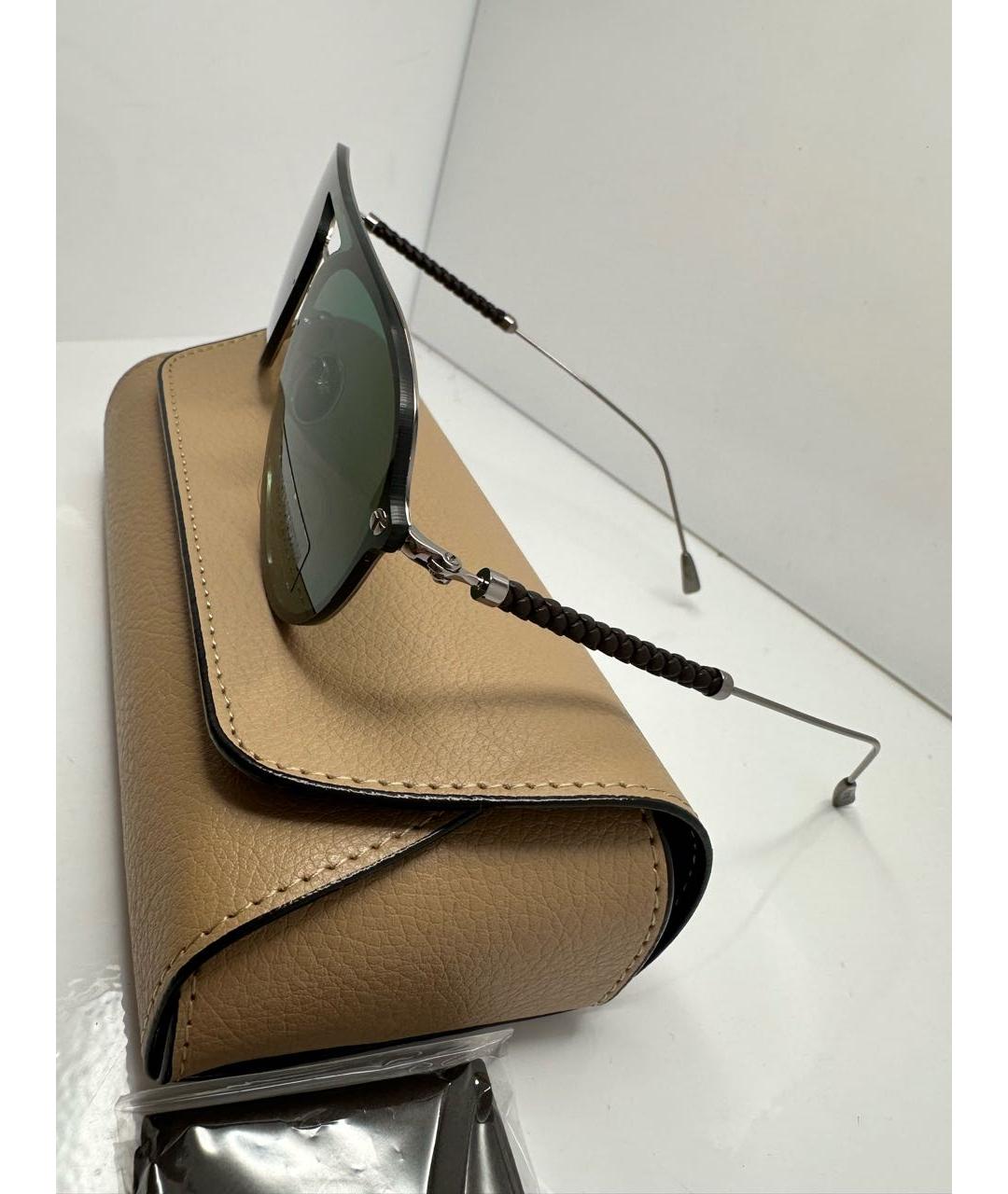 TOD'S Зеленые металлические солнцезащитные очки, фото 2