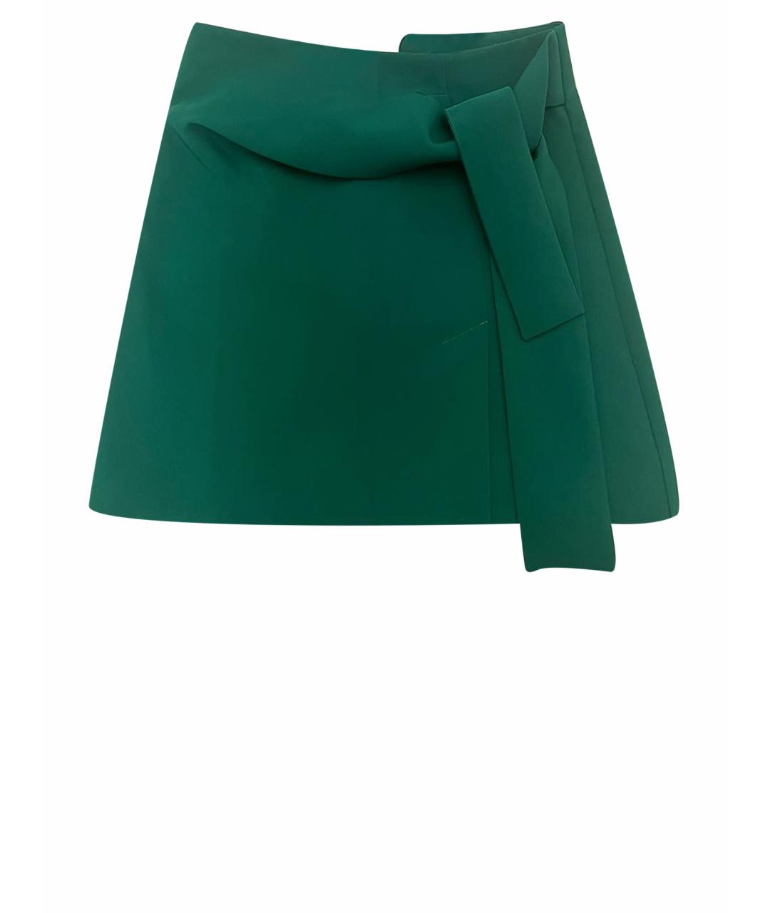 P.A.R.O.S.H. Зеленая вискозная юбка мини, фото 1