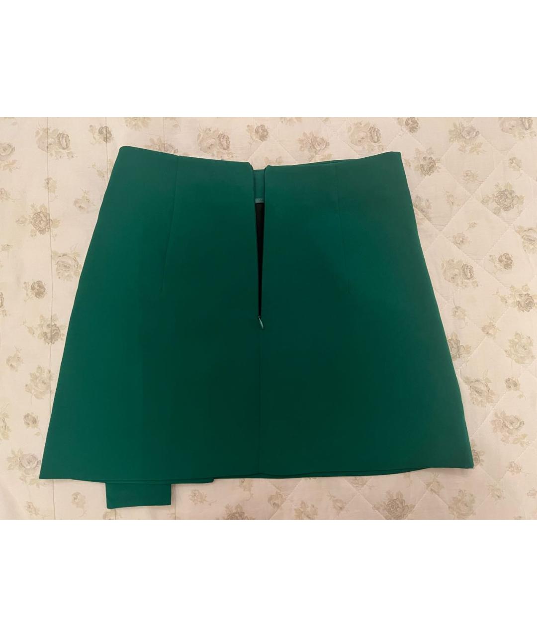 P.A.R.O.S.H. Зеленая вискозная юбка мини, фото 2