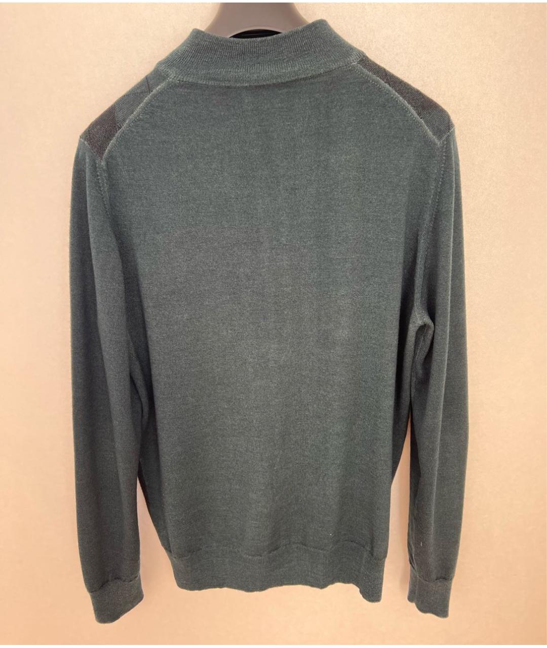 ISAIA Зеленый шерстяной джемпер / свитер, фото 2