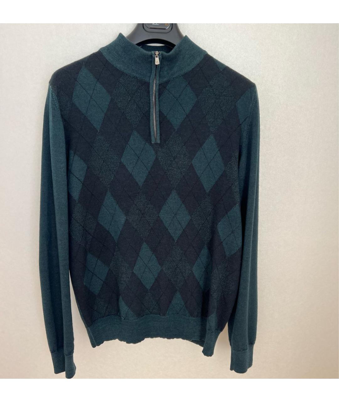 ISAIA Зеленый шерстяной джемпер / свитер, фото 9