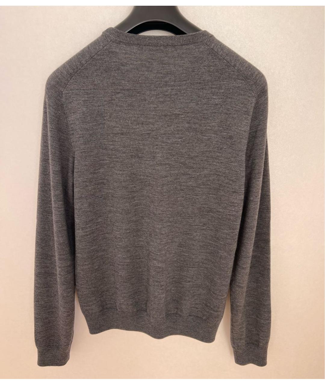 LOUIS VUITTON PRE-OWNED Серый хлопковый джемпер / свитер, фото 2
