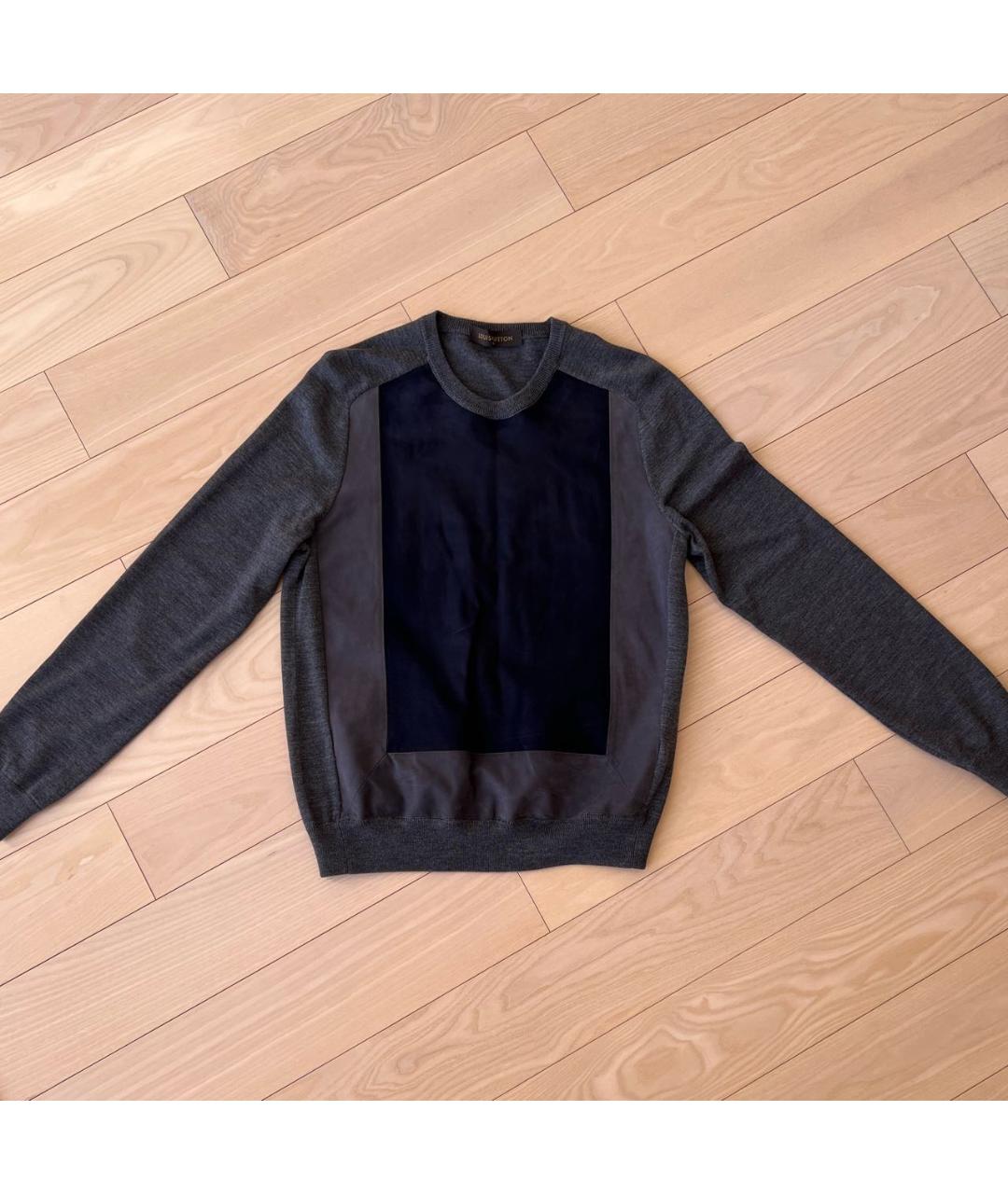 LOUIS VUITTON PRE-OWNED Серый хлопковый джемпер / свитер, фото 6
