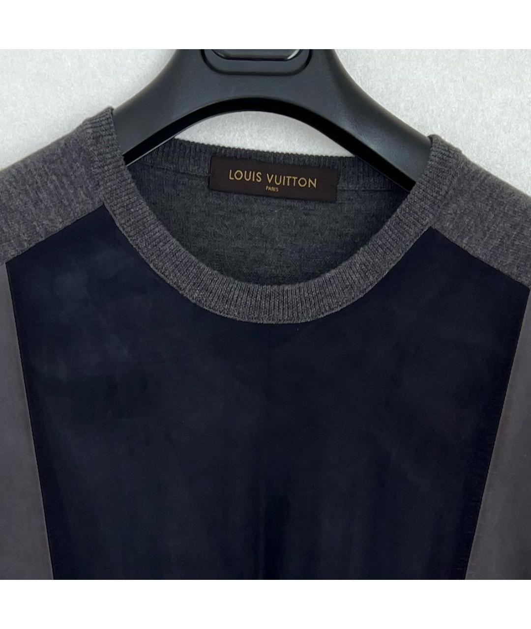 LOUIS VUITTON PRE-OWNED Серый хлопковый джемпер / свитер, фото 3