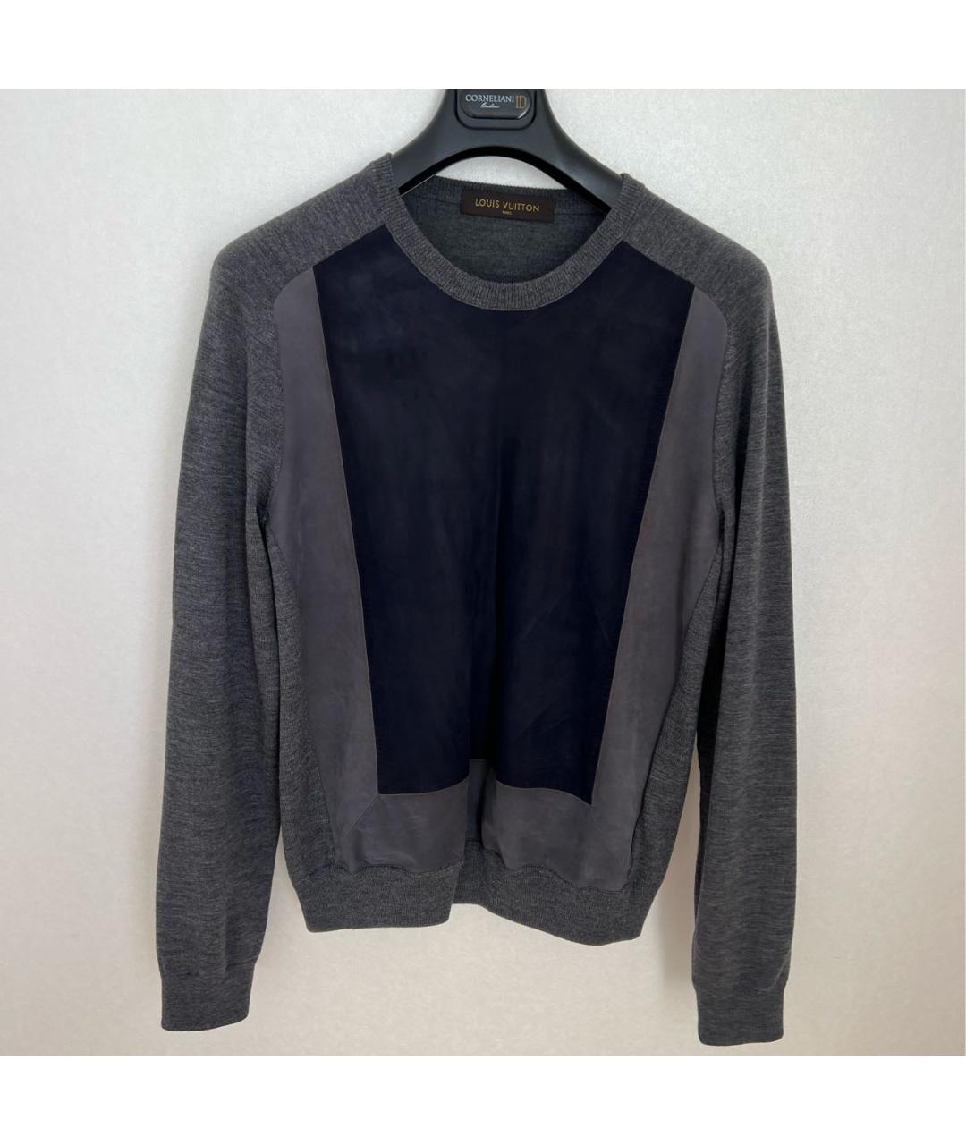 LOUIS VUITTON PRE-OWNED Серый хлопковый джемпер / свитер, фото 7