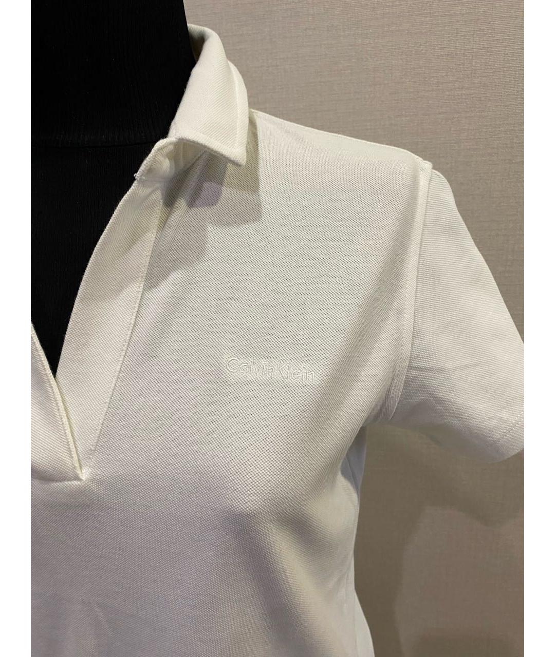 CALVIN KLEIN Белая хлопковая футболка, фото 2
