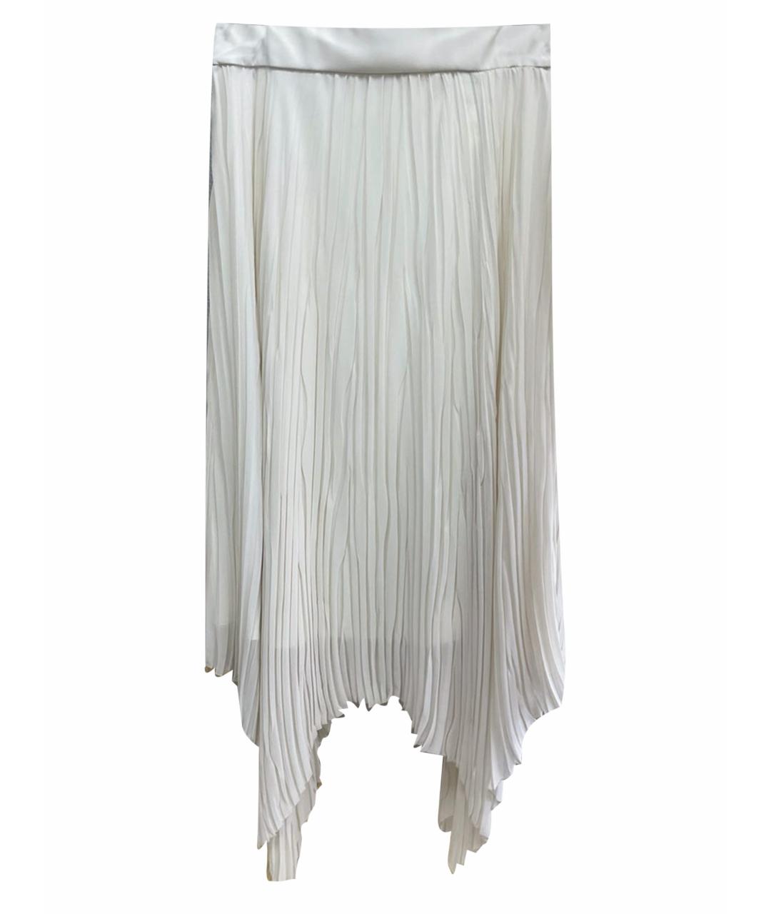 PESERICO Бежевая шелковая юбка миди, фото 1