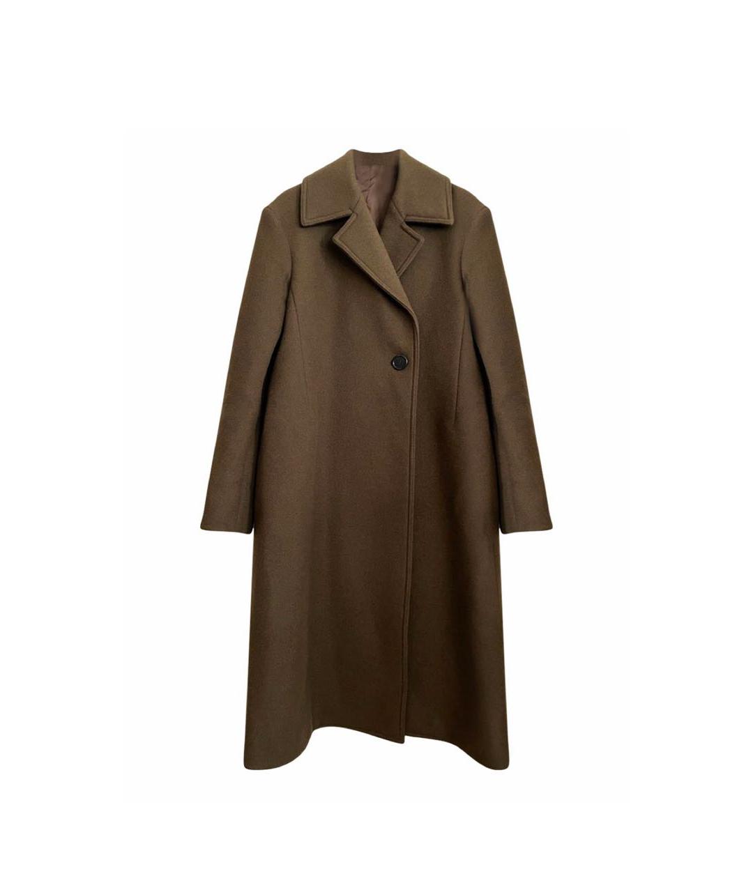 CELINE Коричневое шерстяное пальто, фото 1