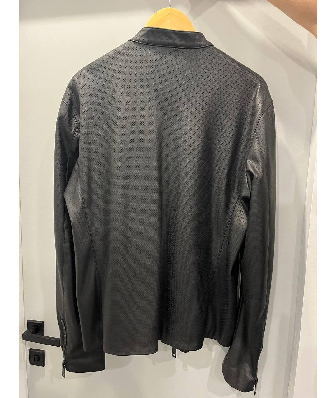 EMPORIO ARMANI Черная полиуретановая куртка, фото 2