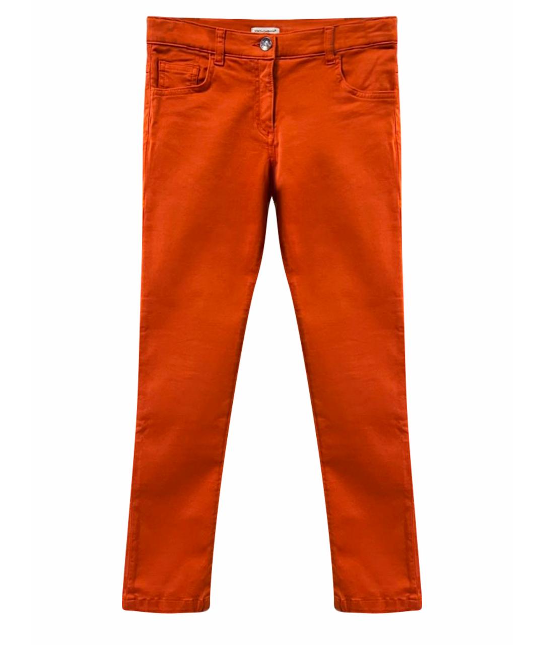 DOLCE&GABBANA Оранжевое хлопковые детские джинсы, фото 1