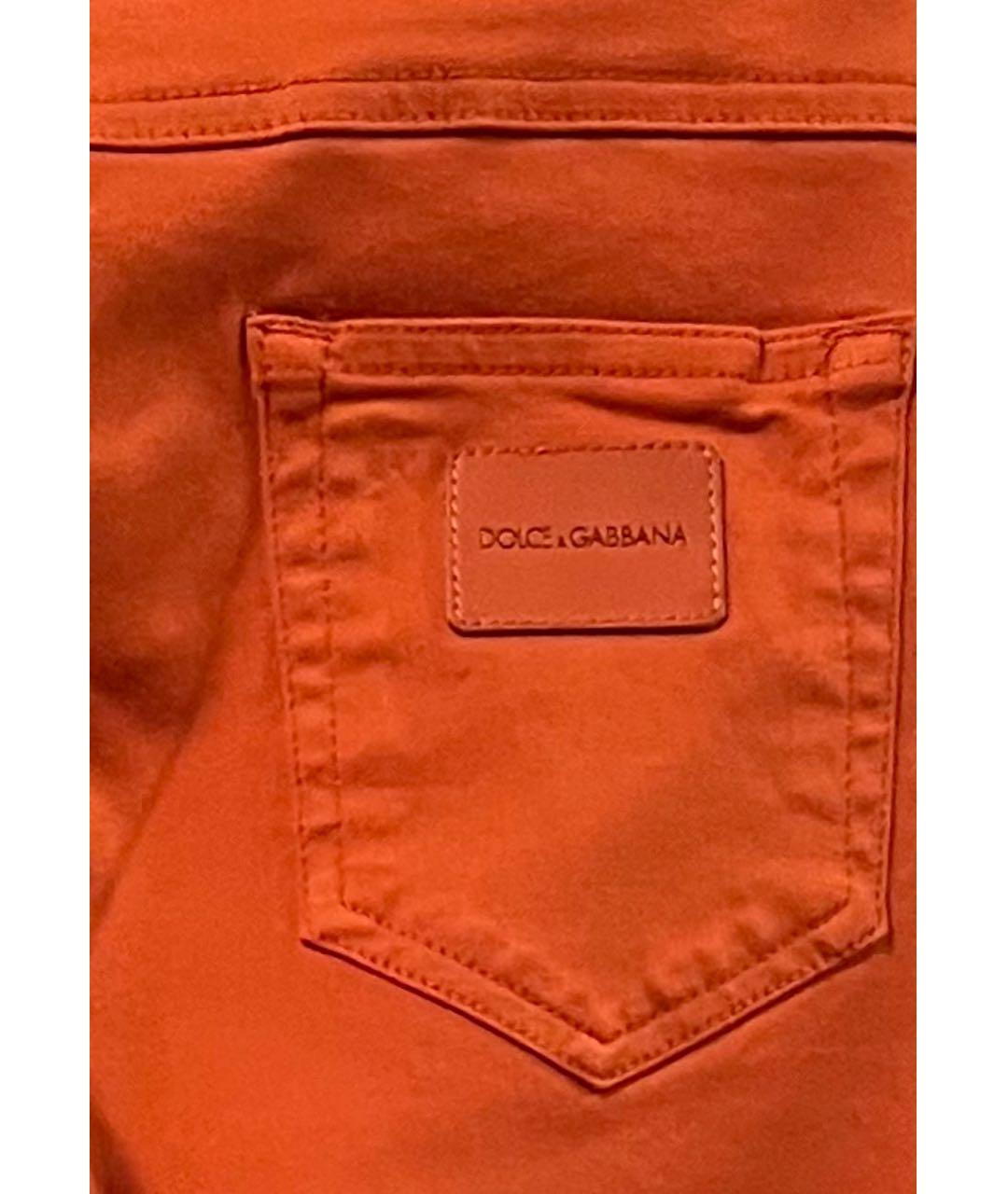 DOLCE&GABBANA Оранжевое хлопковые детские джинсы, фото 3