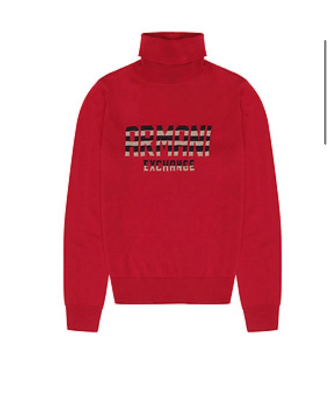 ARMANI EXCHANGE Красный шерстяной джемпер / свитер, фото 3