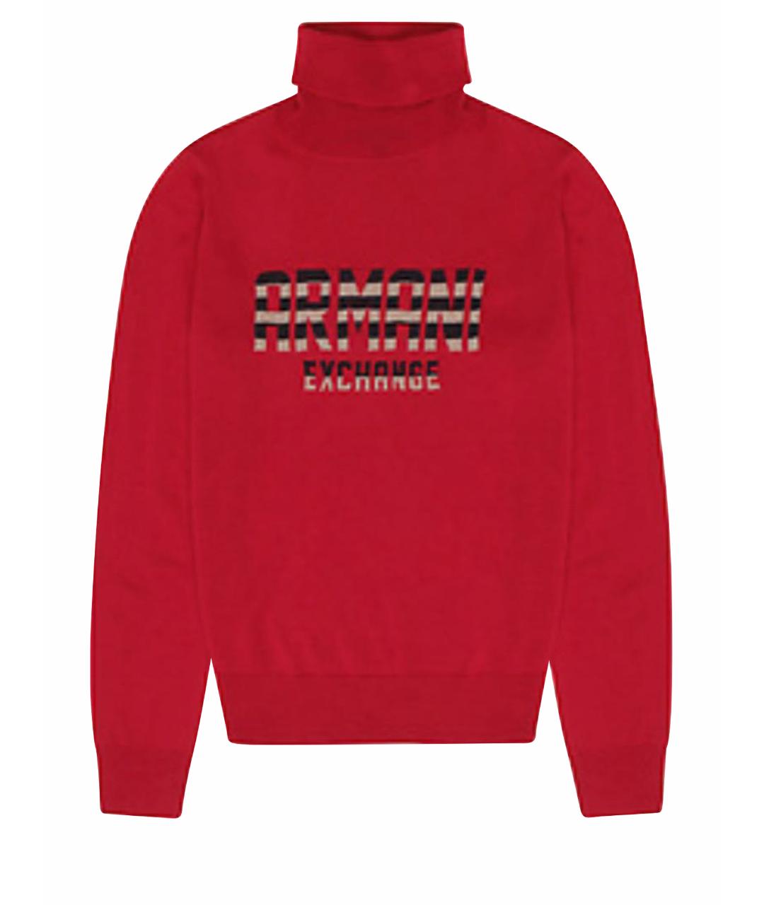 ARMANI EXCHANGE Красный шерстяной джемпер / свитер, фото 1