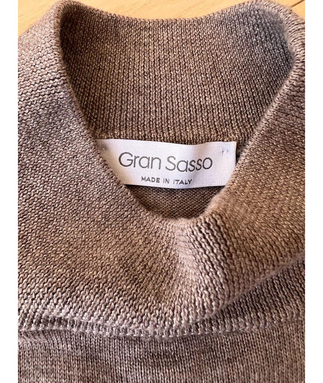GRAN SASSO Коричневый шерстяной джемпер / свитер, фото 3