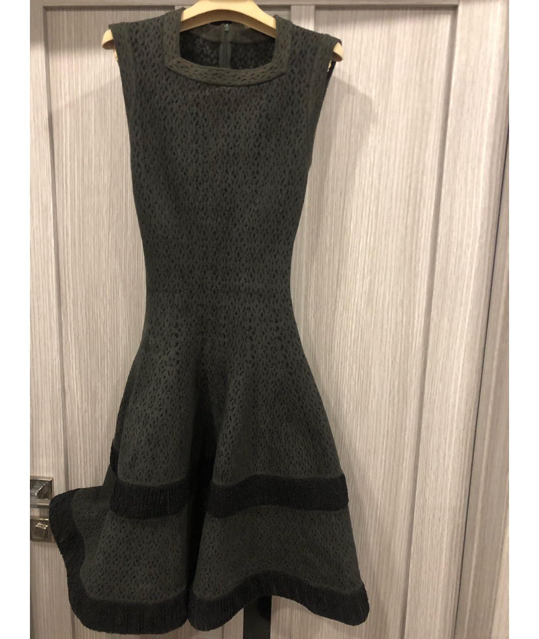 ALAIA Серое вискозное коктейльное платье, фото 3