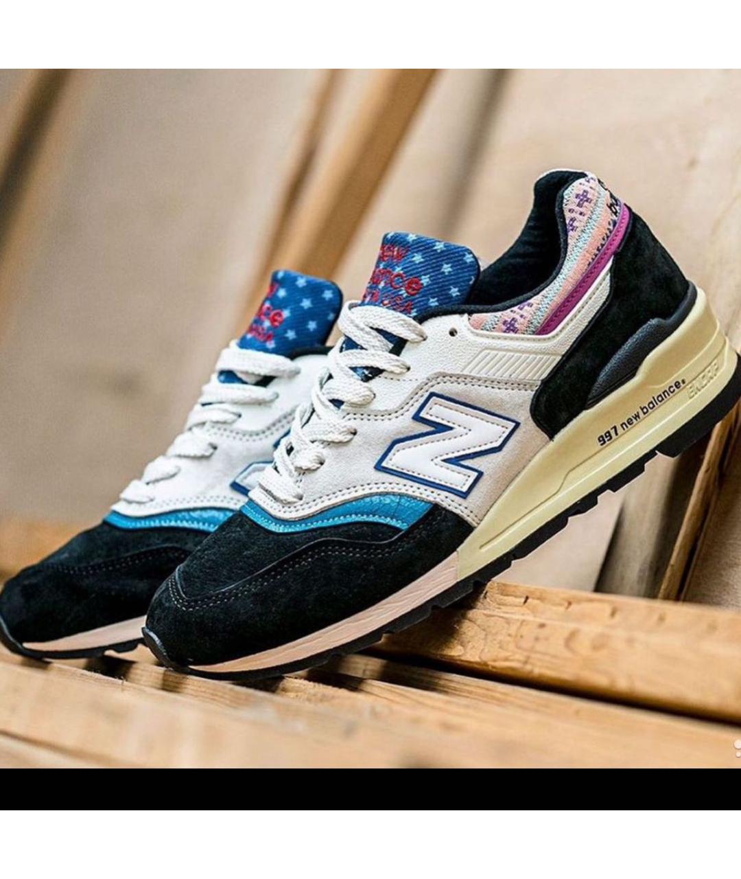 NEW BALANCE Мульти замшевые низкие кроссовки / кеды, фото 3