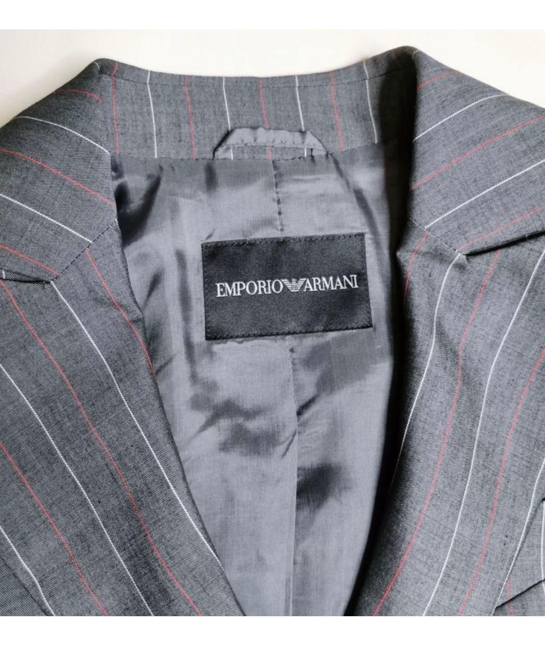 EMPORIO ARMANI Серый вискозный жакет/пиджак, фото 3