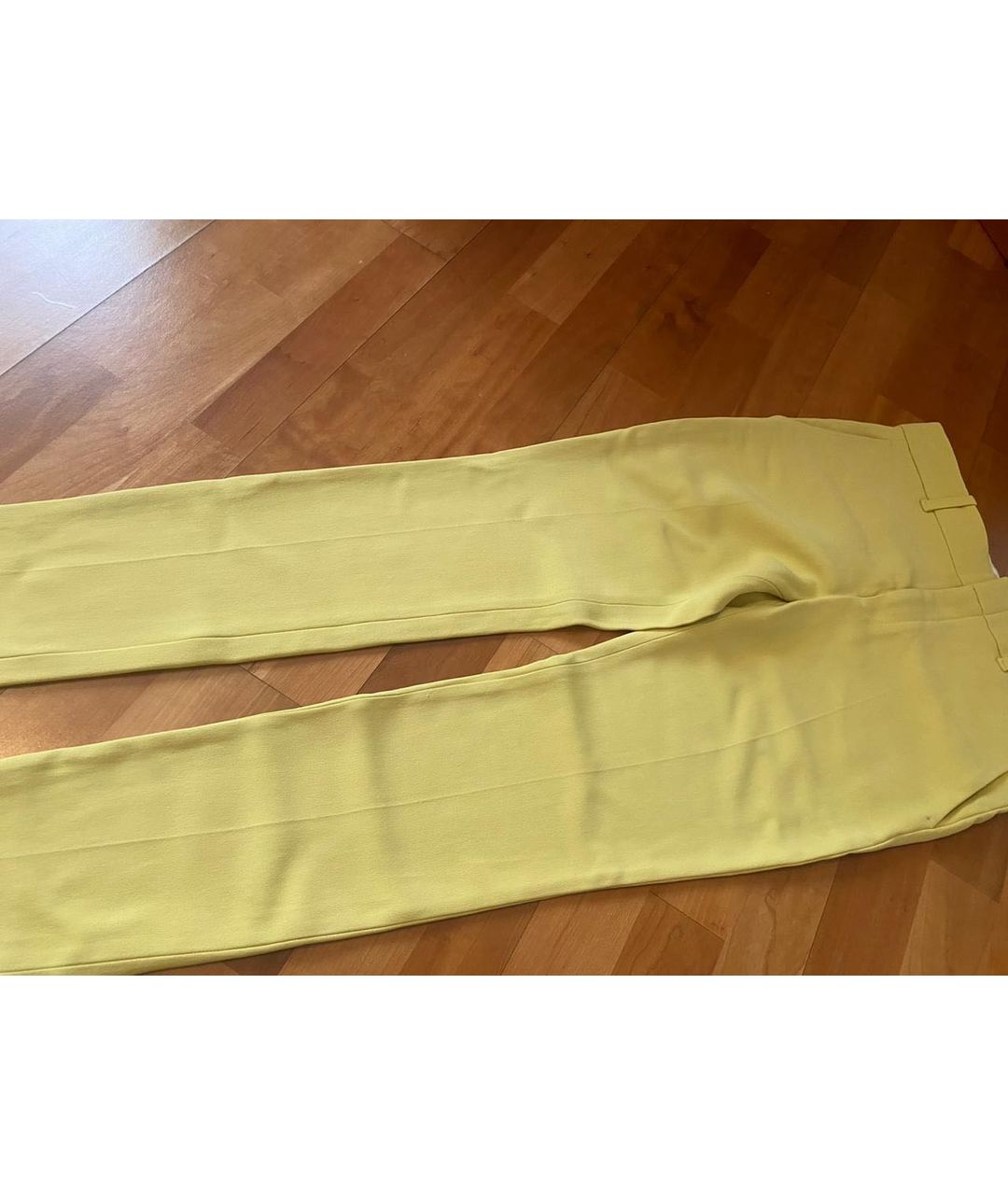 GUCCI Желтые вискозные прямые брюки, фото 5