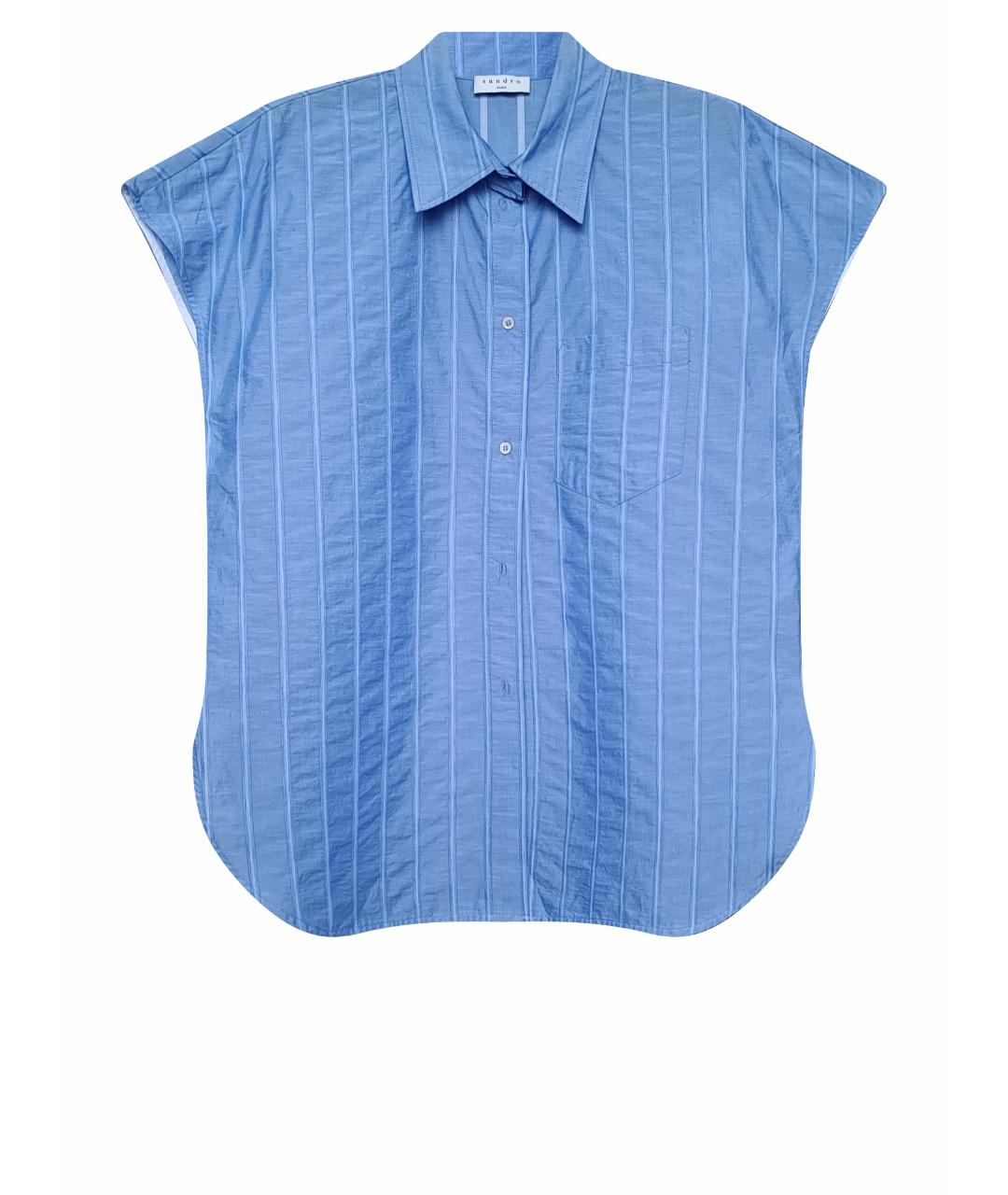 SANDRO Голубая хлопковая рубашка, фото 1