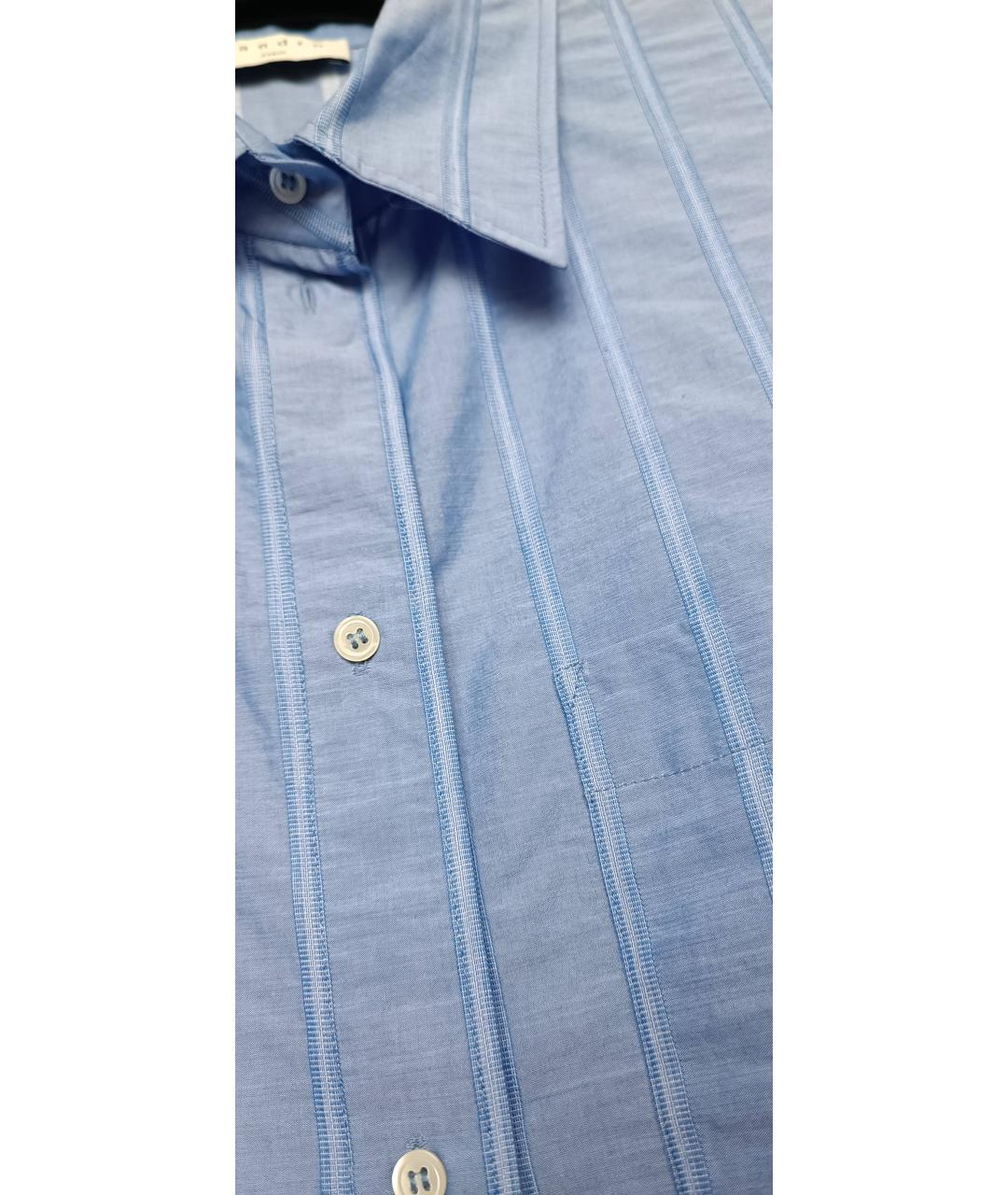 SANDRO Голубая хлопковая рубашка, фото 4